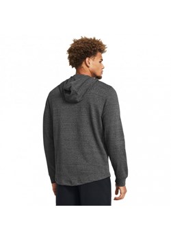 Męska bluza dresowa nierozpinana z kapturem Under Armour UA Rival Terry Graphic Hood - szara ze sklepu Sportstylestory.com w kategorii Bluzy męskie - zdjęcie 170280117