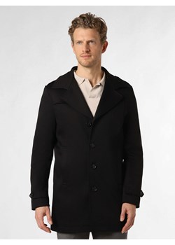 Finshley & Harding Płaszcz męski Mężczyźni Bawełna czarny jednolity ze sklepu vangraaf w kategorii Płaszcze męskie - zdjęcie 170285248