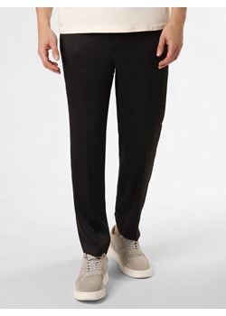 HUGO Spodnie - Teagan231X Mężczyźni Acetat czarny jednolity ze sklepu vangraaf w kategorii Spodnie męskie - zdjęcie 170285249
