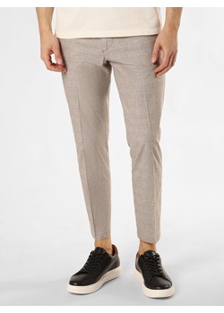 Drykorn Spodnie z zawartością lnu - Ajend Mężczyźni Bawełna beżowy w kratkę ze sklepu vangraaf w kategorii Spodnie męskie - zdjęcie 170285259