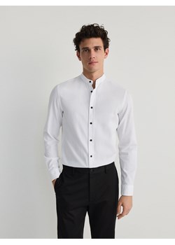 Reserved - Koszula super slim fit ze stójką - biały ze sklepu Reserved w kategorii Koszule męskie - zdjęcie 170286369