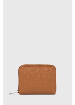 Answear Lab portfel skórzany kolor brązowy ze sklepu ANSWEAR.com w kategorii Portfele damskie - zdjęcie 170286459