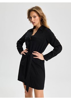 Sinsay - Sukienka mini koszulowa - czarny ze sklepu Sinsay w kategorii Sukienki - zdjęcie 170286956