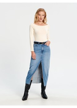 Sinsay - Spódnica jeansowa midi - niebieski ze sklepu Sinsay w kategorii Spódnice - zdjęcie 170287076