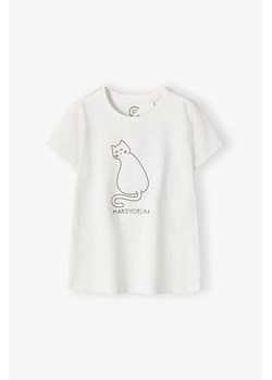 T-shirt bawełniany dla dziewczynki ze sklepu 5.10.15 w kategorii Bluzki dziewczęce - zdjęcie 170287376