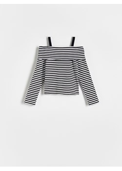 Reserved - Bluzka z odkrytymi ramionami - biały ze sklepu Reserved w kategorii Bluzki dziewczęce - zdjęcie 170288408