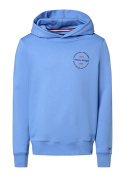 Tommy Hilfiger Męski sweter z kapturem Mężczyźni niebieski nadruk ze sklepu vangraaf w kategorii Bluzy męskie - zdjęcie 170288586