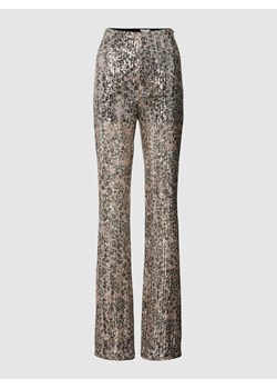 Spodnie materiałowe z cekinowym obszyciem ze sklepu Peek&Cloppenburg  w kategorii Spodnie damskie - zdjęcie 170289276