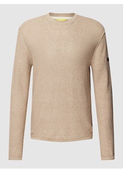 Sweter z dzianiny z detalem z logo ze sklepu Peek&Cloppenburg  w kategorii Swetry męskie - zdjęcie 170289466