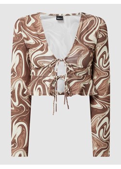 Bluzka krótka ze wzorem na całej powierzchni model ‘Colette’ ze sklepu Peek&Cloppenburg  w kategorii Bluzki damskie - zdjęcie 170289838