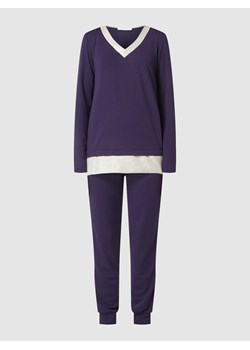 Piżama z obszyciem w kontrastowym kolorze ze sklepu Peek&Cloppenburg  w kategorii Piżamy damskie - zdjęcie 170290695