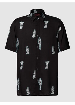 Koszula casualowa z wiskozy ze wzorem na całej powierzchni model ‘Ebor’ ze sklepu Peek&Cloppenburg  w kategorii Koszule męskie - zdjęcie 170290805