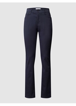 Spodnie o kroju slim fit z obszyciem ozdobnymi kamieniami model 'Mary' ze sklepu Peek&Cloppenburg  w kategorii Spodnie damskie - zdjęcie 170291917