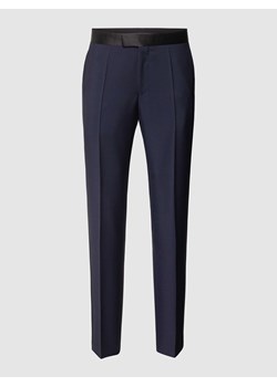 Spodnie o kroju regular fit z zakładkami w pasie i paskami w kontrastowym kolorze ze sklepu Peek&Cloppenburg  w kategorii Spodnie męskie - zdjęcie 170293149
