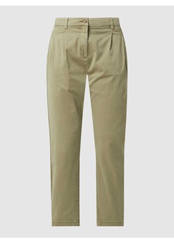 Spodnie z zakładkami w pasie z dodatkiem lyocellu ze sklepu Peek&Cloppenburg  w kategorii Spodnie damskie - zdjęcie 170293348