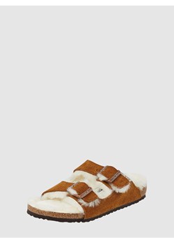 Sandały ze skóry welurowej model ‘Arizona’ ze sklepu Peek&Cloppenburg  w kategorii Klapki damskie - zdjęcie 170293435