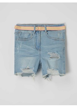 Szorty jeansowe o kroju skinny fit z wysokim stanem i dodatkiem streczu model ‘Suri’ ze sklepu Peek&Cloppenburg  w kategorii Spodenki dziewczęce - zdjęcie 170294075