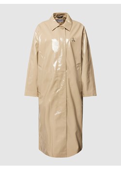Płaszcz z nadrukiem z logo model ‘OVERSIZED COATED COAT’ ze sklepu Peek&Cloppenburg  w kategorii Płaszcze damskie - zdjęcie 170294305