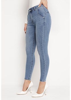 Niebieskie Jeansy z Dopasowanymi Nogawkami Malletis ze sklepu Born2be Odzież w kategorii Jeansy damskie - zdjęcie 170300567