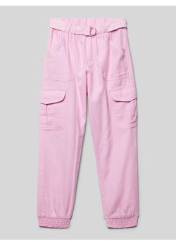 Spodnie cargo o kroju regular fit z paskiem ze sklepu Peek&Cloppenburg  w kategorii Spodnie dziewczęce - zdjęcie 170301559
