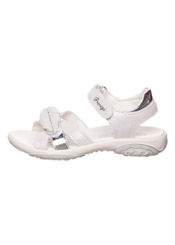 Primigi Skórzane sandały w kolorze srebrno-białym ze sklepu Limango Polska w kategorii Sandały dziecięce - zdjęcie 170303757