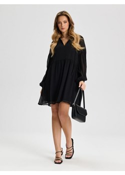Sinsay - Sukienka mini z wiązaniem - czarny ze sklepu Sinsay w kategorii Sukienki - zdjęcie 170304758