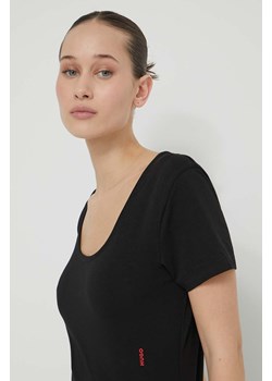HUGO t-shirt 2-pack damski kolor czarny ze sklepu ANSWEAR.com w kategorii Bluzki damskie - zdjęcie 170305607