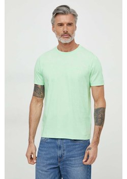 Boss Green t-shirt bawełniany męski kolor zielony gładki 50515620 ze sklepu ANSWEAR.com w kategorii T-shirty męskie - zdjęcie 170305655