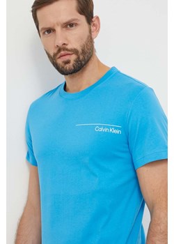 Calvin Klein t-shirt bawełniany męski kolor turkusowy z nadrukiem ze sklepu ANSWEAR.com w kategorii T-shirty męskie - zdjęcie 170305679