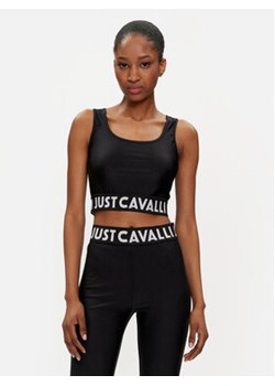 Just Cavalli Top 76PAM204 Czarny Slim Fit ze sklepu MODIVO w kategorii Bluzki damskie - zdjęcie 170309639