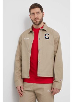 Champion kurtka koszulowa bawełniana kolor beżowy przejściowa 219859 ze sklepu ANSWEAR.com w kategorii Kurtki męskie - zdjęcie 170314019