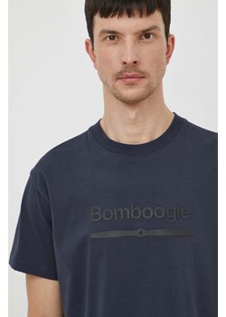 Bomboogie t-shirt bawełniany męski kolor niebieski z nadrukiem TM8552TJIN4 ze sklepu ANSWEAR.com w kategorii T-shirty męskie - zdjęcie 170314226