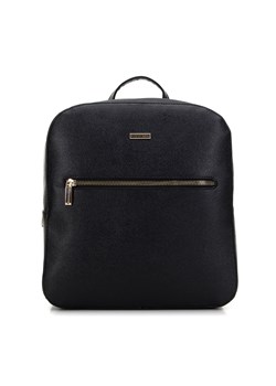 Damski plecak z ekoskóry prosty czarny ze sklepu WITTCHEN w kategorii Plecaki - zdjęcie 170314819