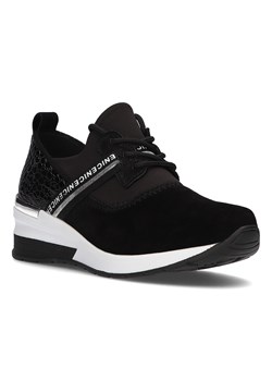 Skórzane sneakersy Filippo DP1388 BK czarne ze sklepu ButyButy.pl w kategorii Buty sportowe damskie - zdjęcie 170315319