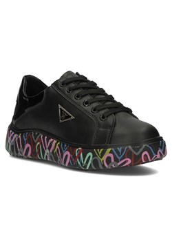 Skórzane sneakersy Filippo DP4480/23 BK MLT czarny ze sklepu ButyButy.pl w kategorii Trampki damskie - zdjęcie 170315508