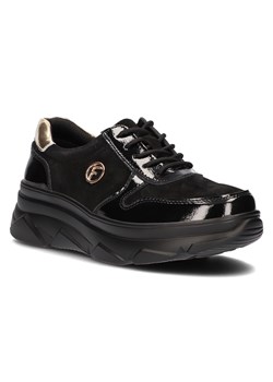 Skórzane Sneakersy Filippo DP3185/22 BK czarne ze sklepu ButyButy.pl w kategorii Buty sportowe damskie - zdjęcie 170315748
