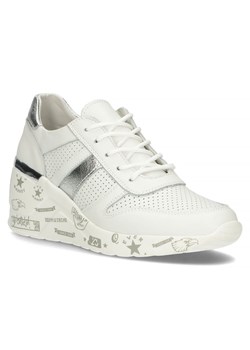 Skórzane Sneakersy Filippo DP3550/22 WH białe ze sklepu ButyButy.pl w kategorii Buty sportowe damskie - zdjęcie 170315816