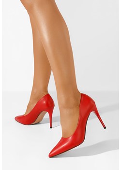 Czerwone szpilki na obcasie Donia ze sklepu Zapatos w kategorii Czółenka - zdjęcie 170316778