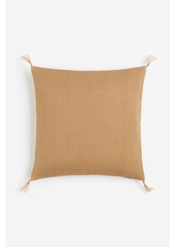 H & M - Poszewka na poduszkę zdobiona frędzlami - Beżowy ze sklepu H&M w kategorii Poszewki na poduszki - zdjęcie 170318297