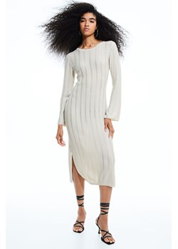 H & M - Sukienka bodycon z dzianiny w prążki - Beżowy ze sklepu H&M w kategorii Sukienki - zdjęcie 170318327