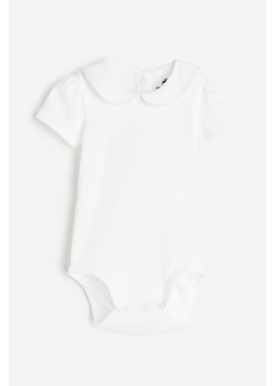 H & M - Body z kołnierzykiem - Biały ze sklepu H&M w kategorii Body niemowlęce - zdjęcie 170318408