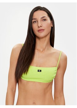 Calvin Klein Swimwear Góra od bikini KW0KW02395 Zielony ze sklepu MODIVO w kategorii Stroje kąpielowe - zdjęcie 170320727