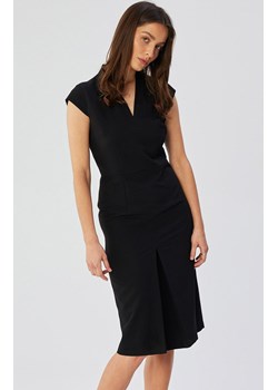 Czarna sukienka ołówkowa z podwójnym dekoltem S359, Kolor czarny, Rozmiar L, Stylove ze sklepu Primodo w kategorii Sukienki - zdjęcie 170320828