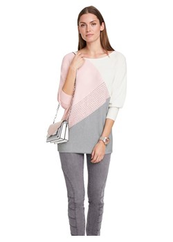 Heine Sweter w kolorze jasnoszaro-jasnoróżowym ze sklepu Limango Polska w kategorii Swetry damskie - zdjęcie 170321726