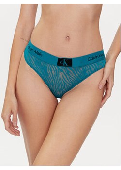 Calvin Klein Underwear Stringi 000QF7378E Zielony ze sklepu MODIVO w kategorii Majtki damskie - zdjęcie 170322586