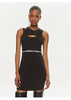 Karl Lagerfeld Jeans Sukienka codzienna 241J1303 Czarny Slim Fit ze sklepu MODIVO w kategorii Sukienki - zdjęcie 170322668