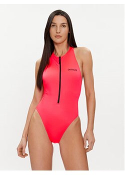 Calvin Klein Swimwear Strój kąpielowy KW0KW02667 Czerwony ze sklepu MODIVO w kategorii Stroje kąpielowe - zdjęcie 170323219