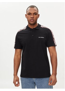 KARL LAGERFELD Polo 241M2206 Czarny Regular Fit ze sklepu MODIVO w kategorii T-shirty męskie - zdjęcie 170323497