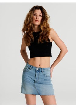 Sinsay - Spódnica mini jeansowa - niebieski ze sklepu Sinsay w kategorii Spódnice - zdjęcie 170325919