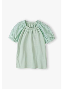 Zielony t-shirt dziewczęcy - Max&Mia ze sklepu 5.10.15 w kategorii Bluzki dziewczęce - zdjęcie 170326177